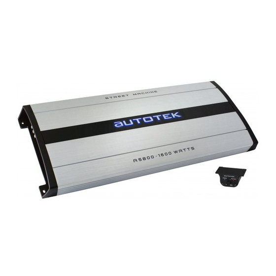 Autotek A5800 Owner's Manual