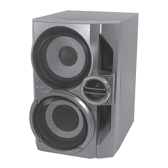 Sony SS-DX60AV Service Manual