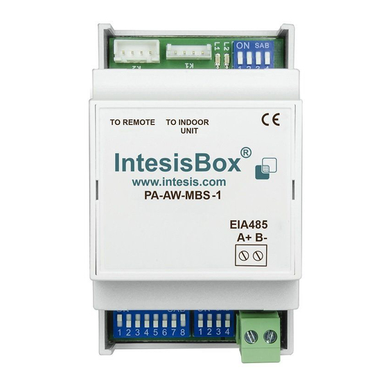 IntesisBox PA-AW-MBS-1 Installation Instructions