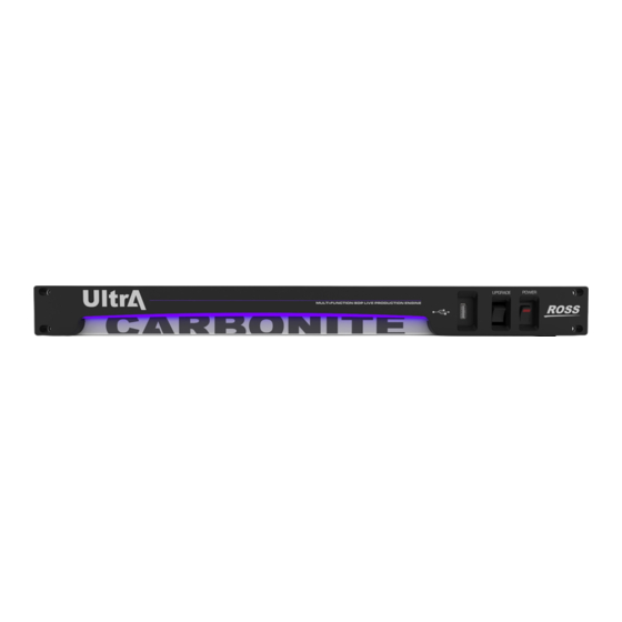 Ross CARBONITE ULTRA Quick Start