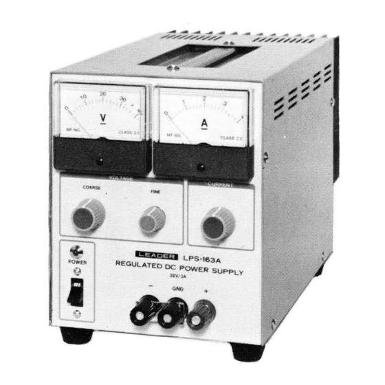 Leader Electronics Corp. LPS-160A Manuals