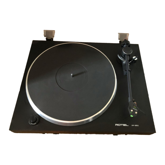 Rotel rp-850 Owner's Manual