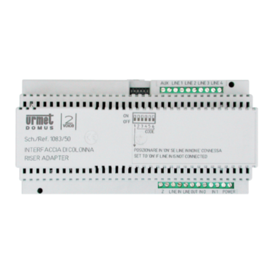 urmet domus IPerCom-2Voice Hardware Installation Manual