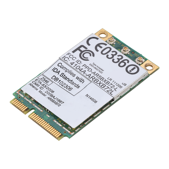 Atheros AR5BXB72 Manual