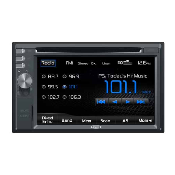 Jensen VM9126 Operating Instructions Manual