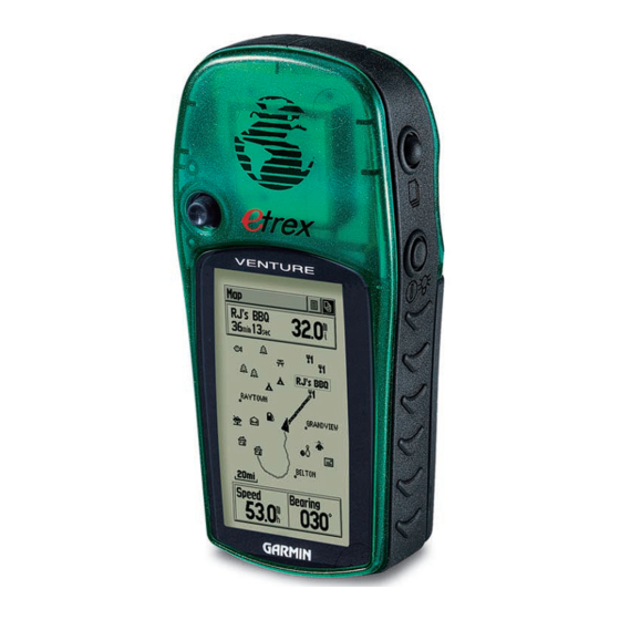 Garmin eTrex Venture Owner's Manual And Reference Manual
