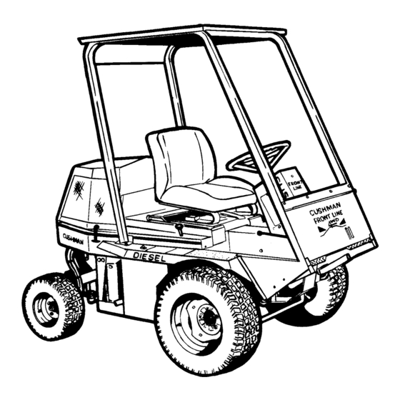 Cushman Front Line 898810 Operator's Manual