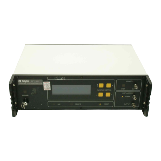 Polytec OFV-3001 User Manual
