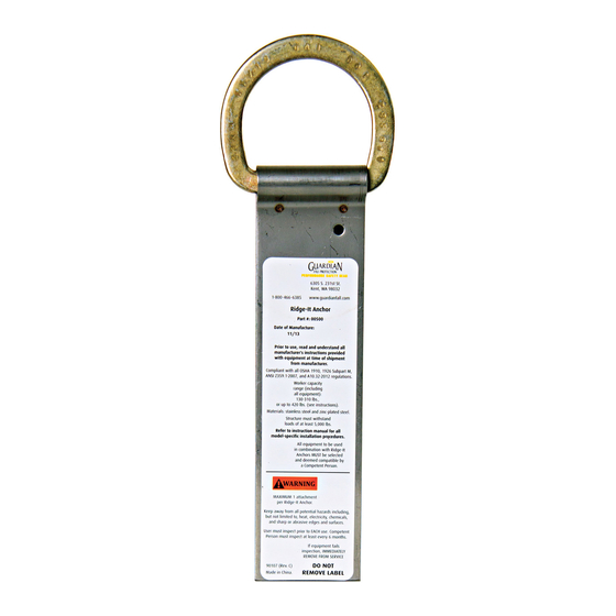 Guardian 00500 Instruction Manual
