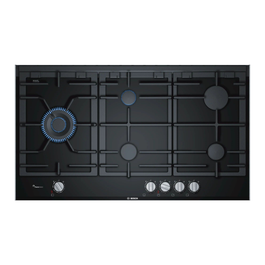 Bosch PRS9A6D70M/01, PRS9A6D70M/08, PRS9A Series - Gas Hob Manual