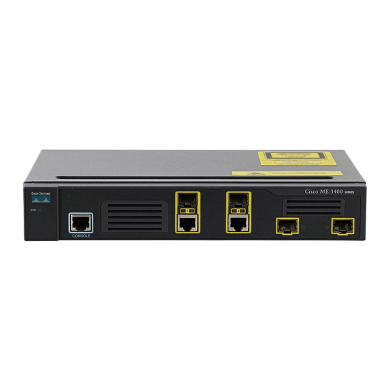 Cisco ME 3400G-2CS - Ethernet Access Switch Software Configuration Manual