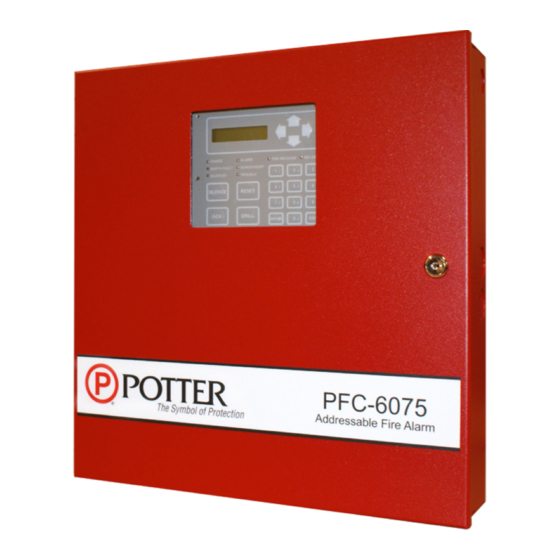 Potter PFC-6075 Installation, Operation, & Programming Manual