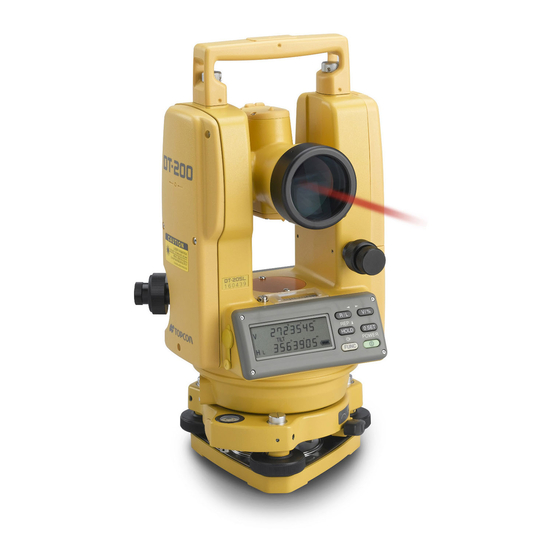 Topcon DT-200 series Instruction Manual