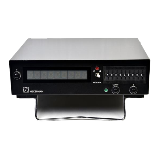 HEIDENHAIN VRZ 210 Operating Instructions Manual