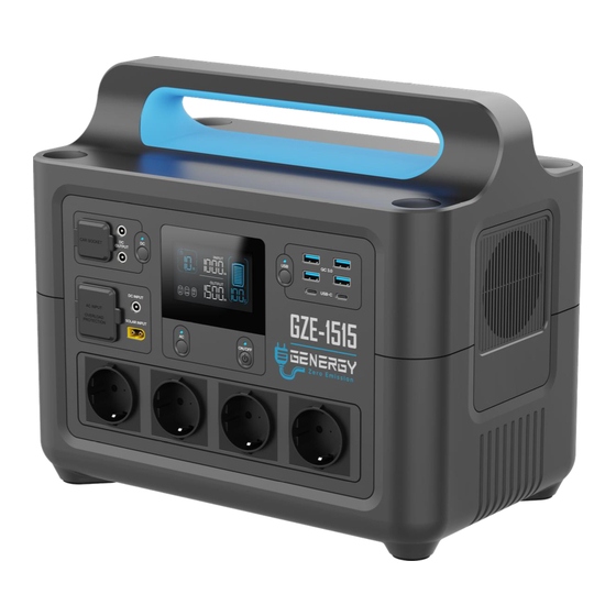 SG GROUP GENERGY GZE-1515 Instructions For Use Manual