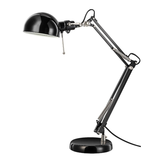 IKEA FORSA Work Lamp Manuals