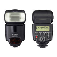 Canon 430EX - Speedlite II - Hot-shoe clip-on Flash Instruction Manual