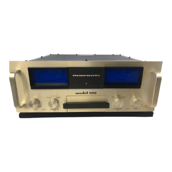 Marantz 500 Service Manual