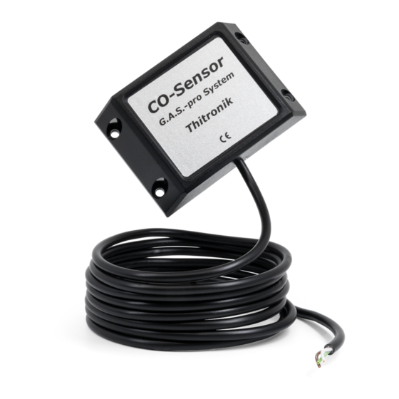 Thitronik CO-Sensor Installation And Operating Manual