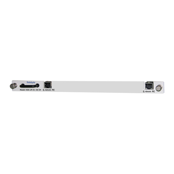 Telebyte 458-LM-E1-36-04 Manuals