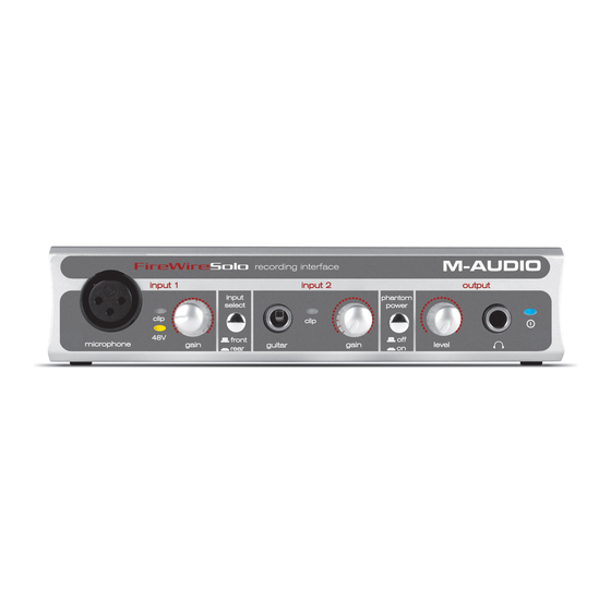 M-Audio FireWire Solo User Manual