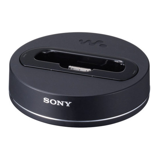 Sony Walkman BCR-NWU7 Operating Instructions