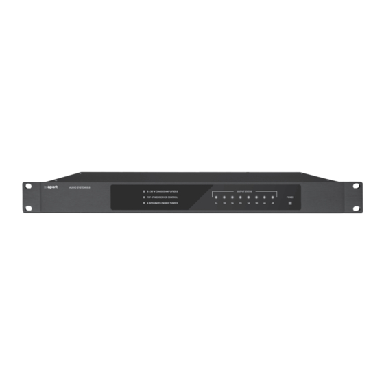 APART AUDIOSYSTEM8.8 Command List