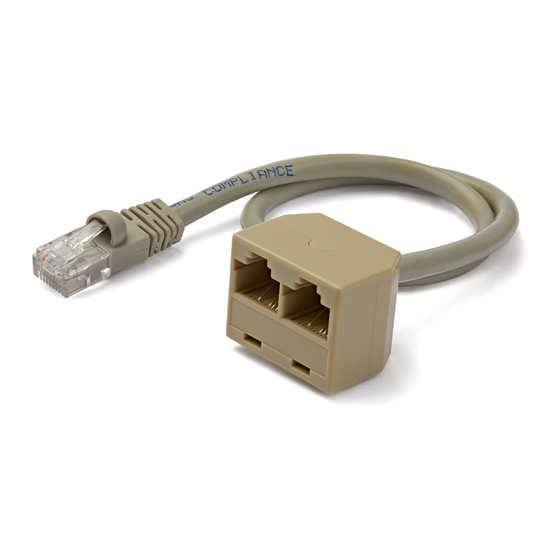 StarTech.com RJ45SPLITTER Quick Start Manual