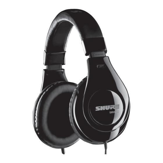 Shure SRH240 User Manual