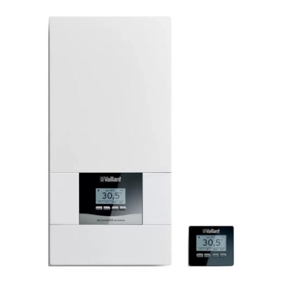 Vaillant electronicVED exclusive 24/8 E INT Installation Instructions Manual