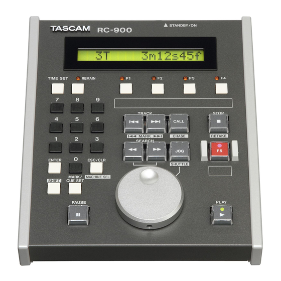 Tascam RC-900 Universal Remote Control Manuals