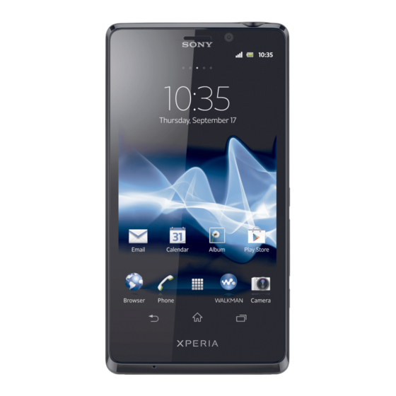 User Manuals: Sony LT30p Smartphone