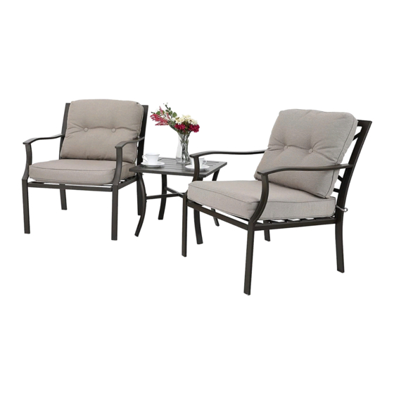 PHI VILLA 3PCS PADDED CONVERSATION SETS Assemble Instruction