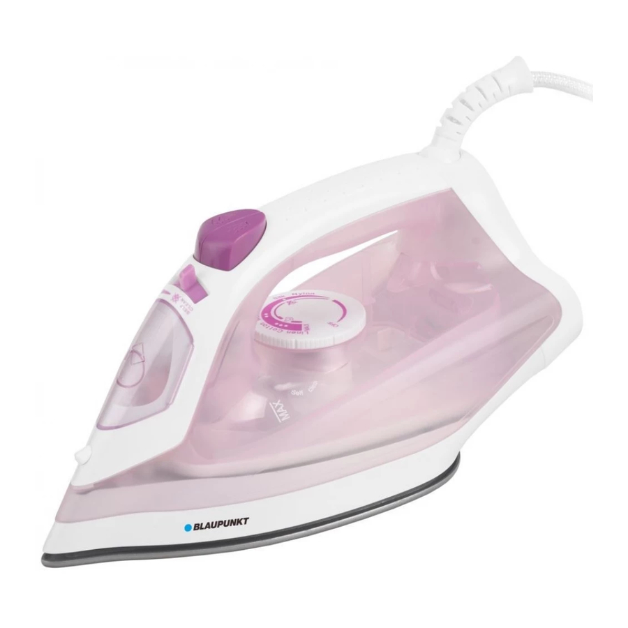 User Manuals: Blaupunkt HSI201 Steam Iron