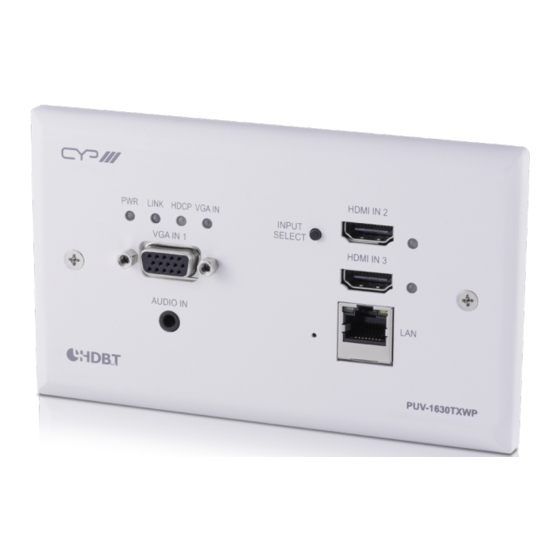 CYP PUV-1630TXWP Operation Manual