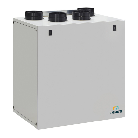 emmeti RECUPERA MED B-140 Installation And Use Manual