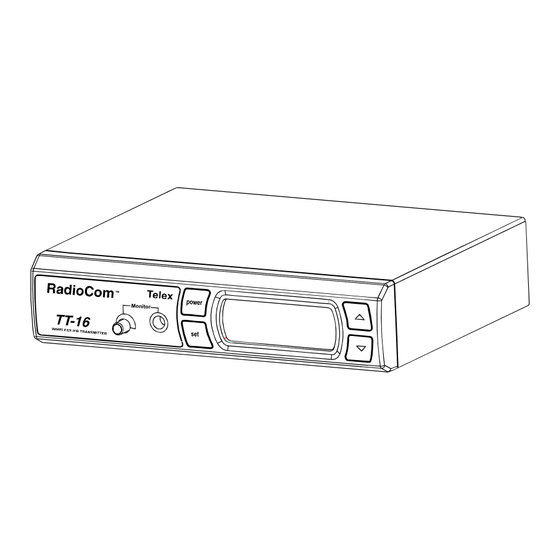 Telex TR-16 Operating Manual
