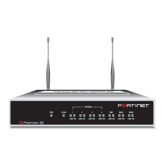 Fortinet FortiWiFi FortiWiFi-60 Installation And Configuration Manual