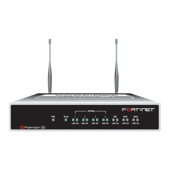 Fortinet FortiWiFi FortiWiFi-60 Administration Manual