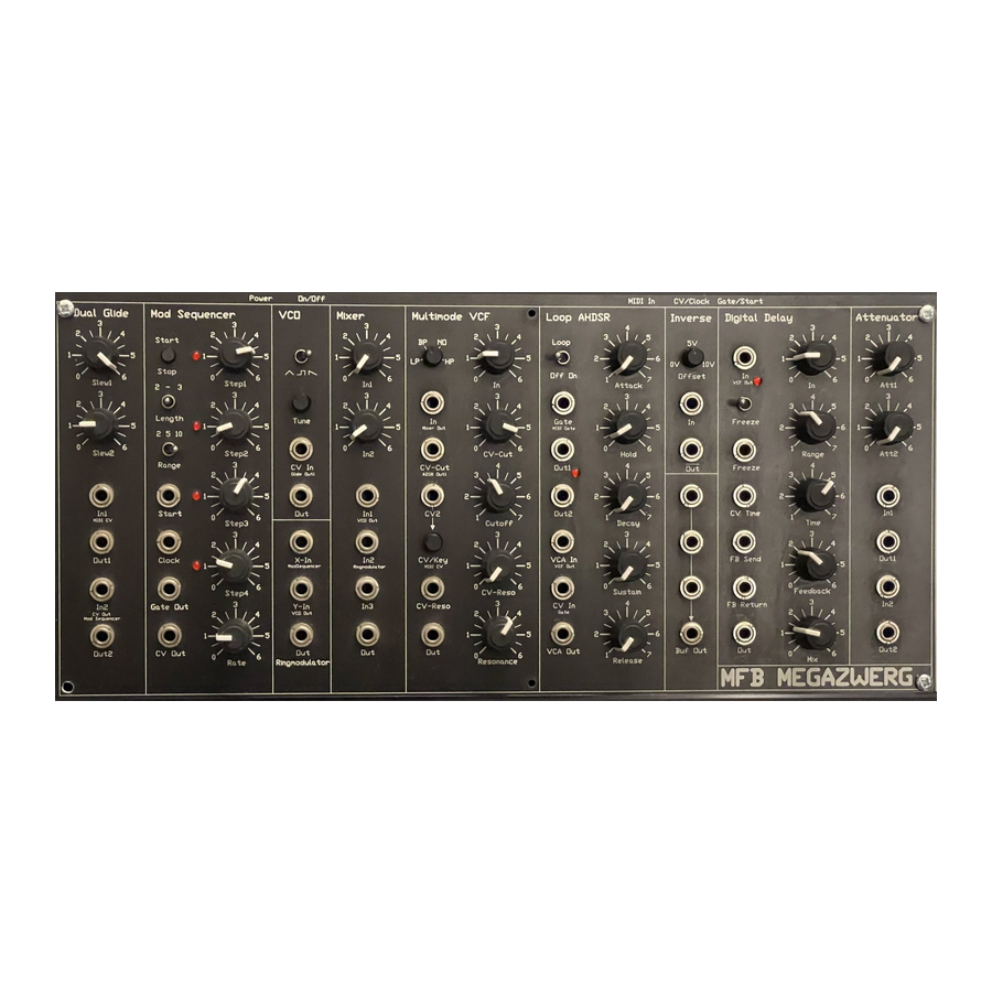 MFB MEGAZWERG - Synthesizer Manual