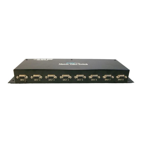 Black Box ACL0802A Matrix Video Switch Manuals