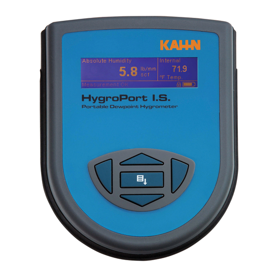 Kahn HygroPort I.S. Manuals