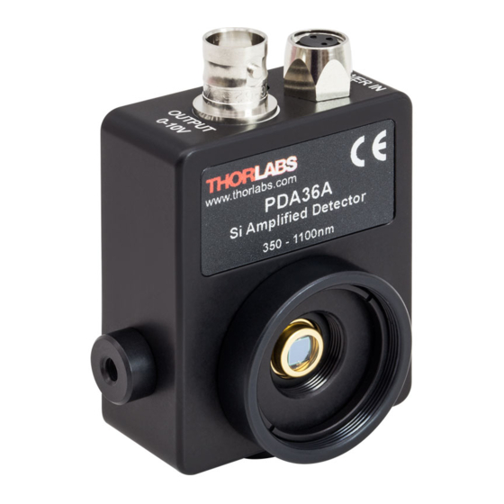 THORLABS PDA36A User Manual