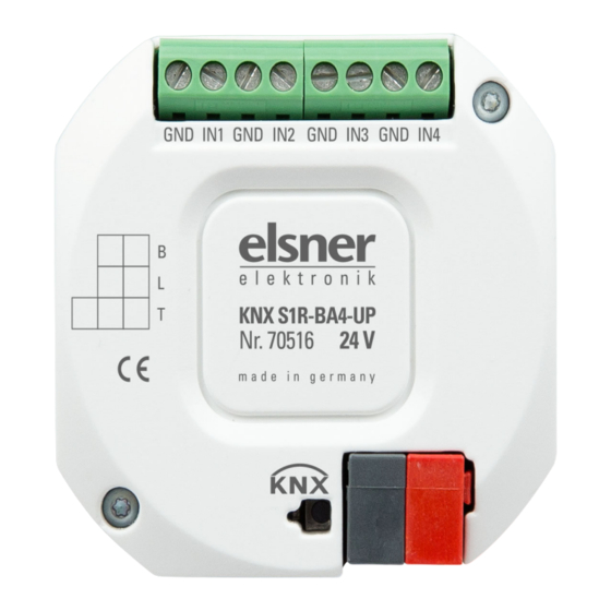 elsner elektronik KNX S1R-BA4-UP Installation And Adjustment