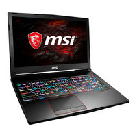 MSI GS63VR Stealth Pro User Manual