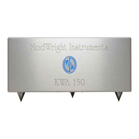ModWright Instruments KWA 150 Owner's Manual