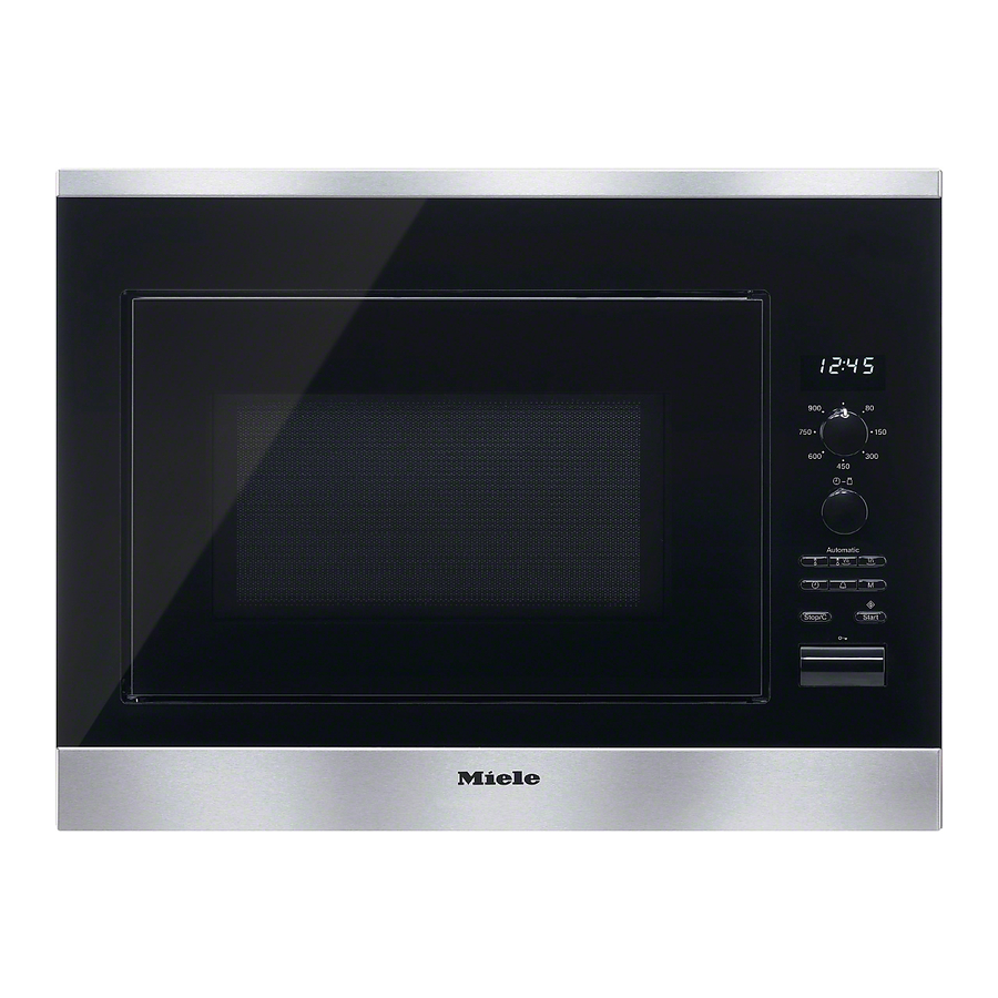 Miele M 6040 SC Built-In Microwave Manuals