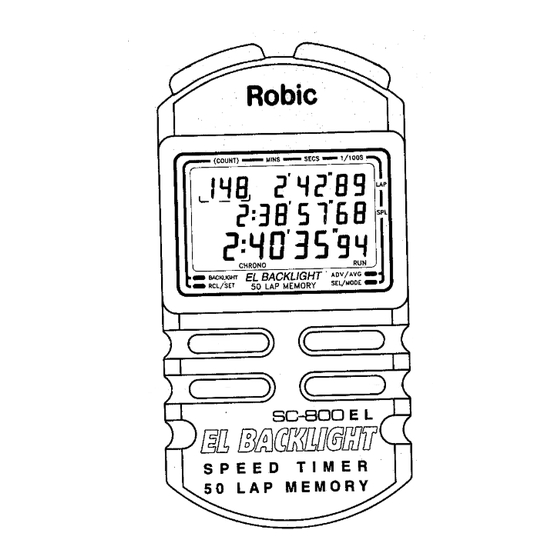 Robic EL BACKLIGHT SC-800 EL User Manual