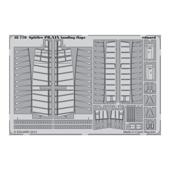 Eduard Spitfire PR.XIX landing flaps Manual