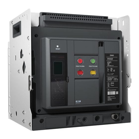 Eaton IZM6 Series Operating	 Instruction